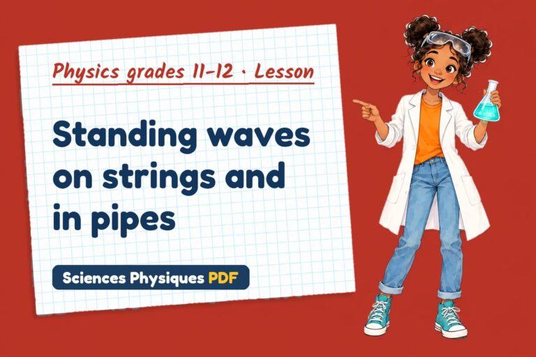Stationary waves notes and lesson for A Level physics (free PDF download)