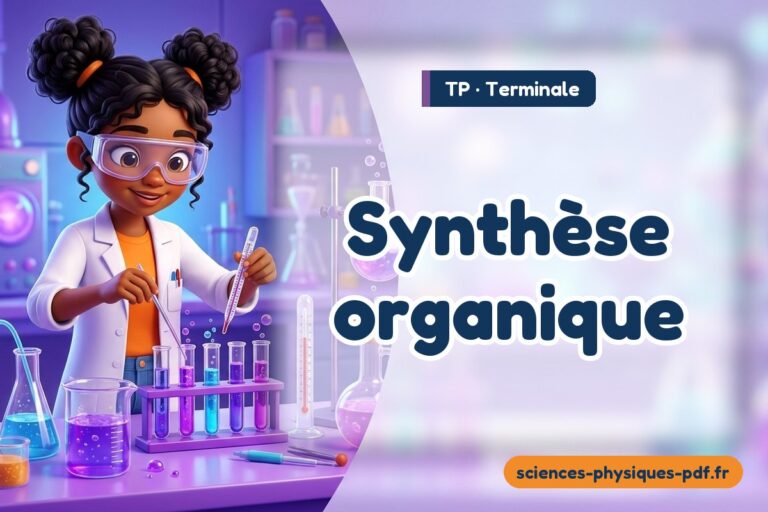 Synthèse organique : TP de sciences physiques en terminale – PDF gratuit à télécharger et imprimer