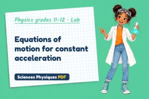 Equations of motion for constant acceleration