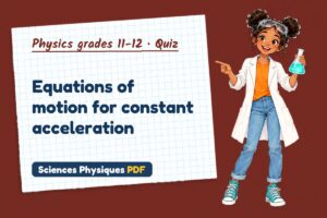 Equations of motion for constant acceleration