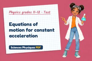 Equations of motion for constant acceleration