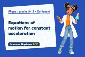 Equations of motion for constant acceleration