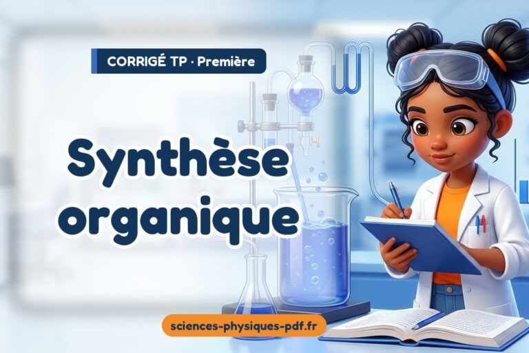 Synthèse organique : corrigé du TP de sciences physiques première – PDF gratuit à télécharger et imprimer