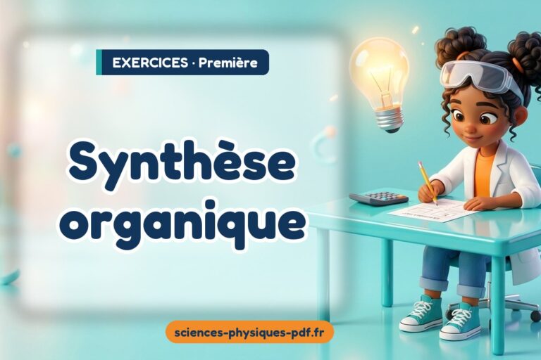 Synthèse organique : exercices de sciences physiques en première – PDF gratuit à télécharger et imprimer