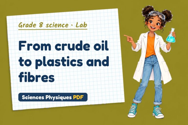 Synthetic materials lab for grade 8 science: practical with sample results (free PDF download)