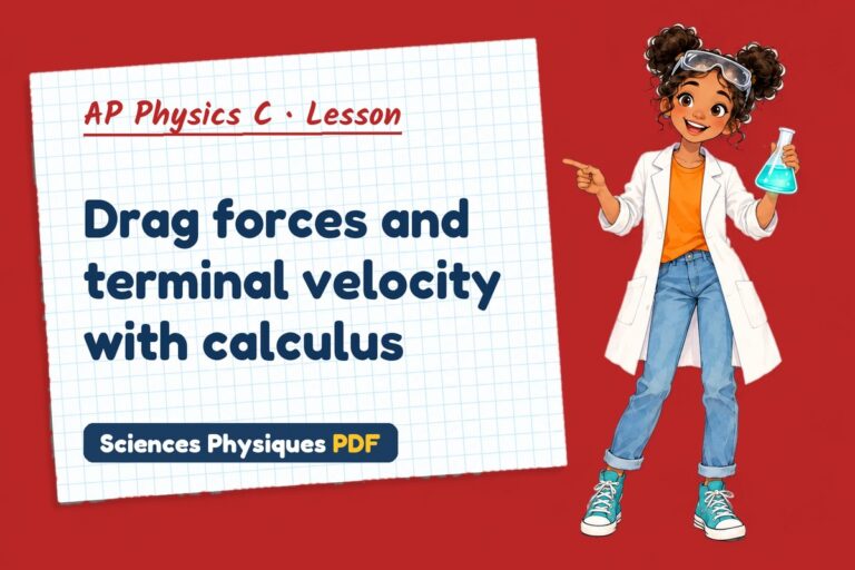 Terminal velocity notes and lesson for AP Physics C (free PDF download)