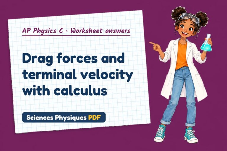 Terminal velocity worksheet answers for AP Physics C (free PDF download)