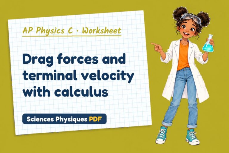 Terminal velocity worksheet with answers for AP Physics C (free PDF download)