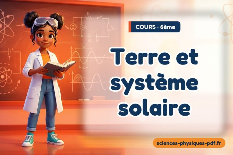 Terre et système solaire : cours de sciences physiques en 6e – PDF gratuit à télécharger et imprimer