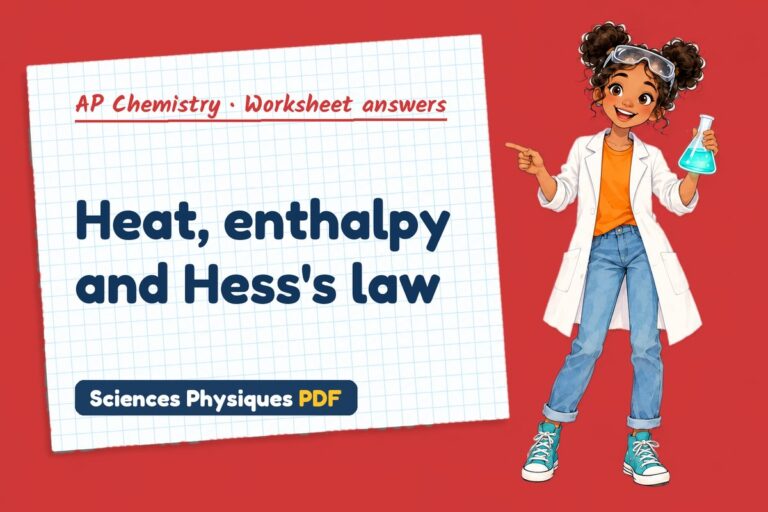 Thermochemistry worksheet answers for AP Chemistry (free PDF download)