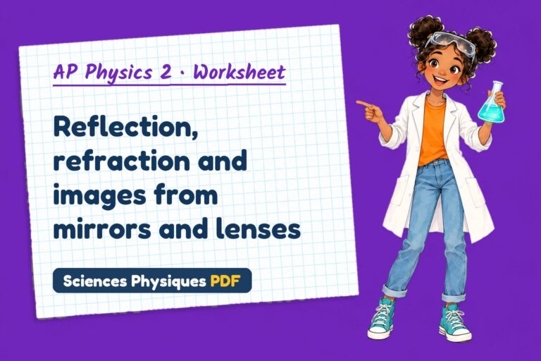 Thin lens equation worksheet with answers for AP Physics 2 (free PDF download)