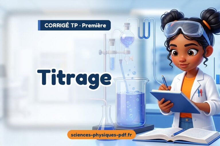 Titrage : corrigé du TP de sciences physiques première – PDF gratuit à télécharger et imprimer