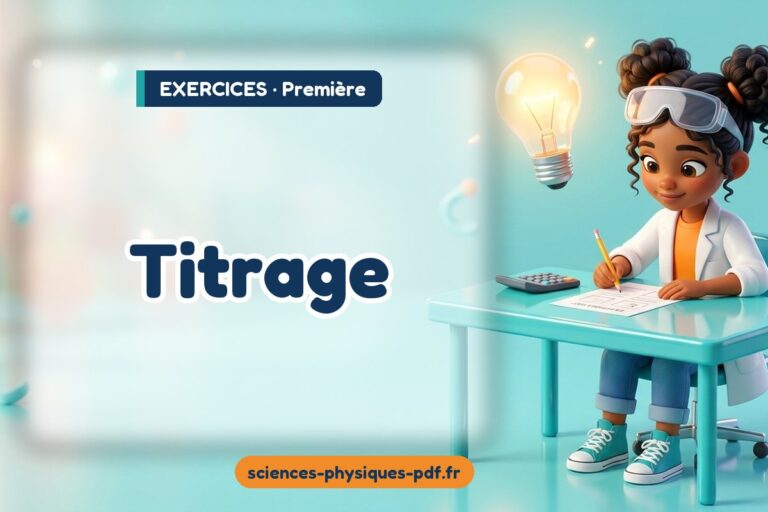 Titrage : exercices de sciences physiques en première – PDF gratuit à télécharger et imprimer