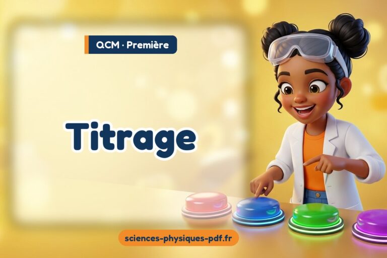 Titrage : QCM de sciences physiques en première