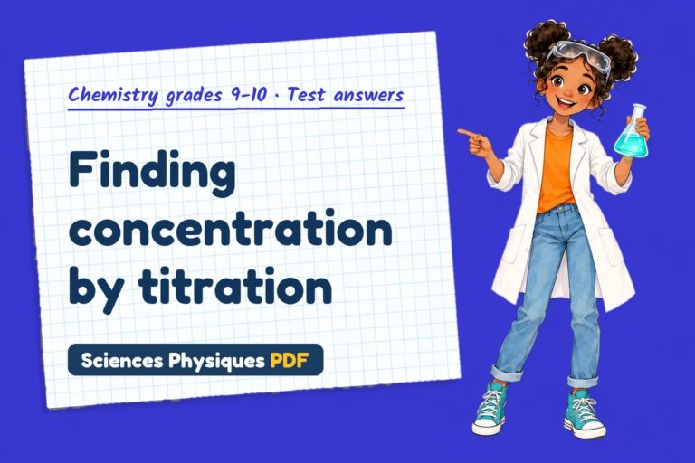 Titration test answers and mark scheme for GCSE chemistry (free PDF download)