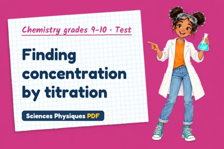 Titration test with answers for GCSE chemistry (free PDF download)