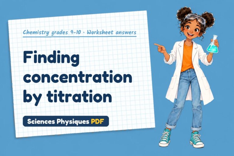 Titration worksheet answers for GCSE chemistry (free PDF download)
