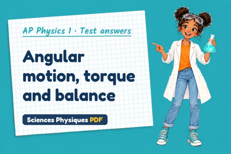 Torque test answers and mark scheme for AP Physics 1 (free PDF download)