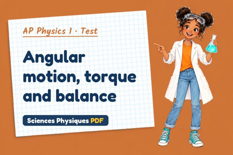 Torque test with answers for AP Physics 1 (free PDF download)