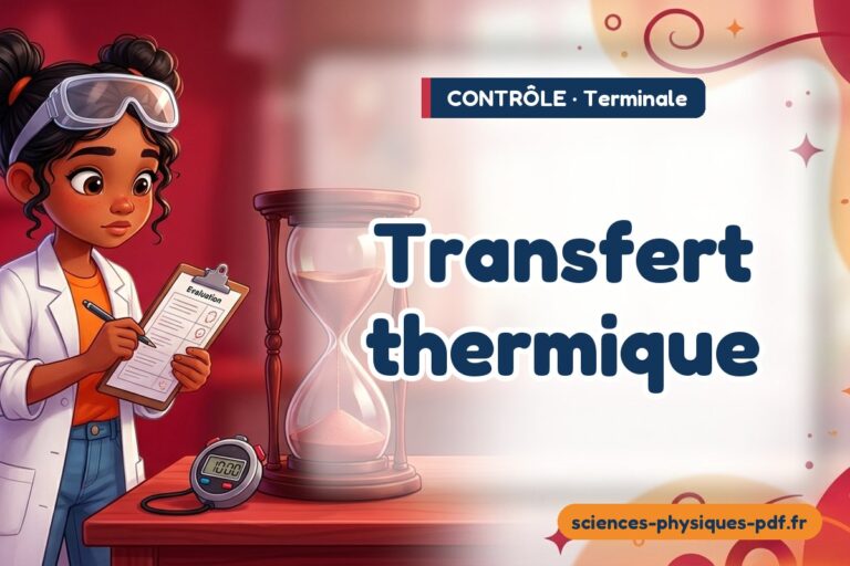 Transfert thermique : contrôle de sciences physiques en terminale – PDF gratuit à télécharger et imprimer