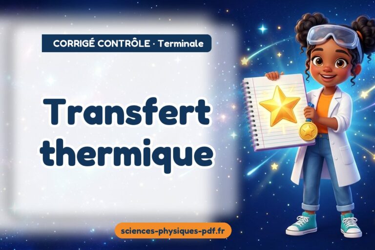 Transfert thermique : corrigé du contrôle de sciences physiques terminale – PDF gratuit à télécharger et imprimer