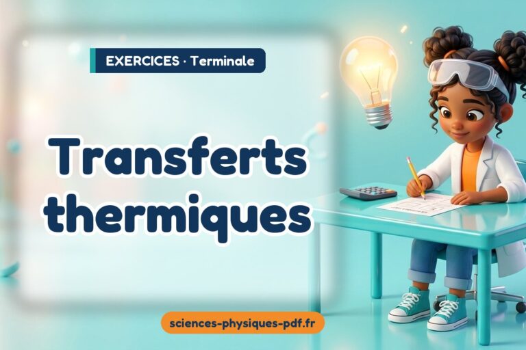 Transferts thermiques : exercices de sciences physiques en terminale – PDF gratuit à télécharger et imprimer