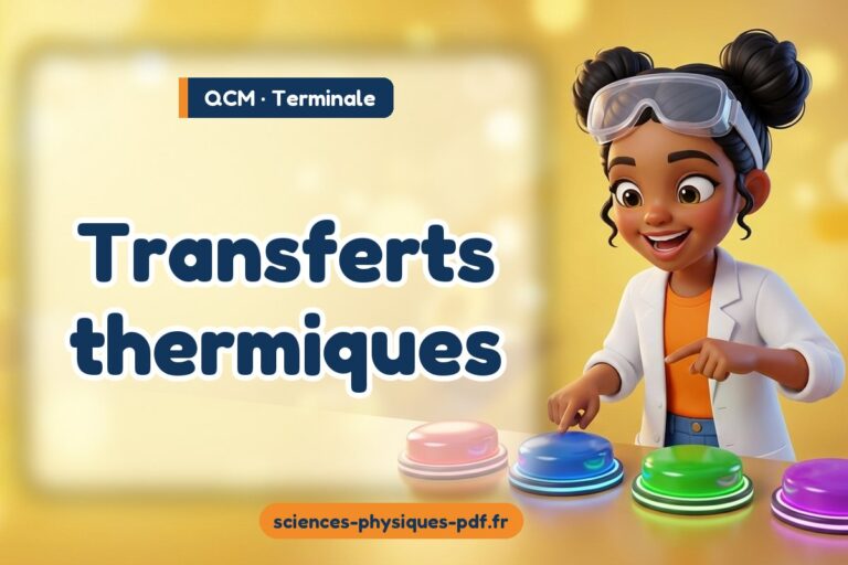Transferts thermiques : QCM de sciences physiques en terminale