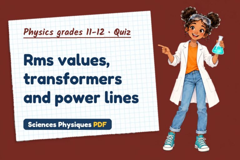 Transformers quiz for A Level physics: 10 questions with answers