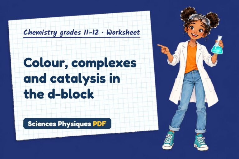 Transition metals worksheet with answers for A Level chemistry (free PDF download)