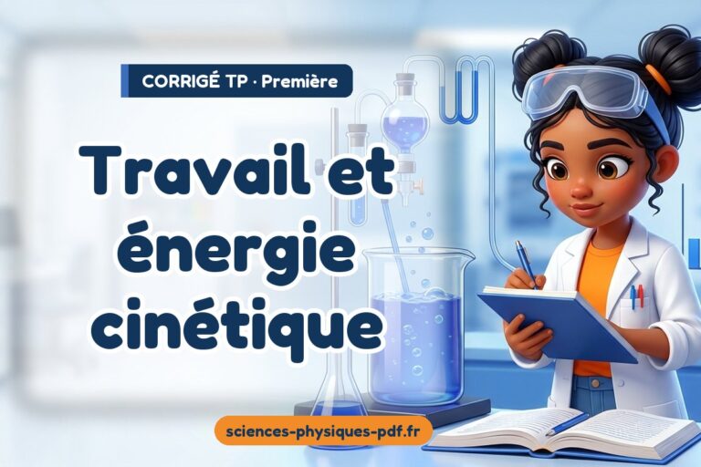 Travail et énergie cinétique : corrigé du TP de physique-chimie première – PDF gratuit à télécharger et imprimer