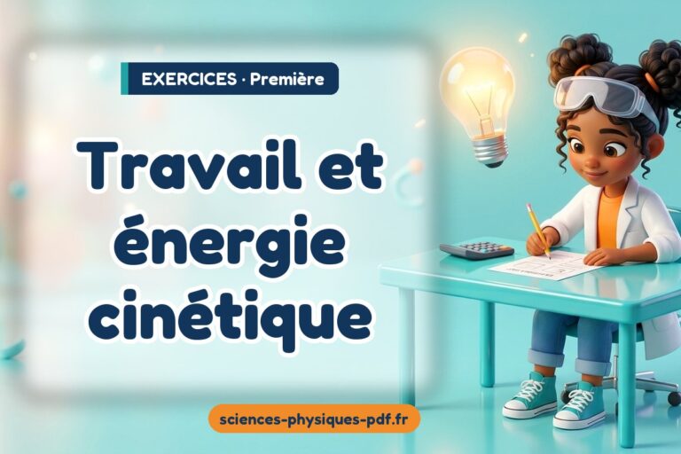 Travail et énergie cinétique : exercices de physique-chimie en première – PDF gratuit à télécharger et imprimer