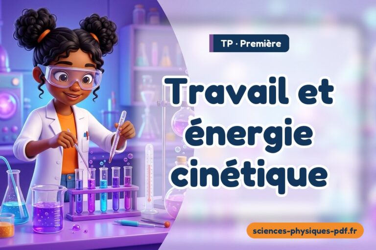 Travail et énergie cinétique : TP de physique-chimie en première – PDF gratuit à télécharger et imprimer