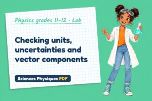 Checking units, uncertainties and vector components