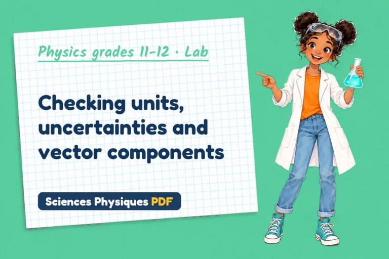Uncertainty and vectors lab for A Level physics: practical with sample results (free PDF download)