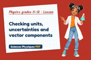Checking units, uncertainties and vector components