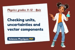 Checking units, uncertainties and vector components
