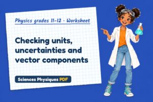Checking units, uncertainties and vector components