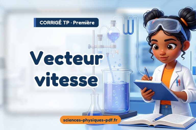Vecteur vitesse : corrigé du TP de sciences physiques première – PDF gratuit à télécharger et imprimer