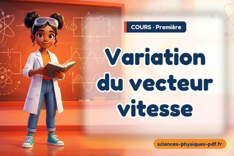 Variation du vecteur vitesse : cours de sciences physiques en première – PDF gratuit à télécharger et imprimer