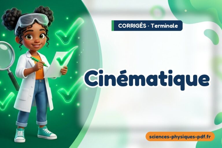 Cinématique : corrigé des exercices de sciences physiques terminale – PDF gratuit à télécharger et imprimer