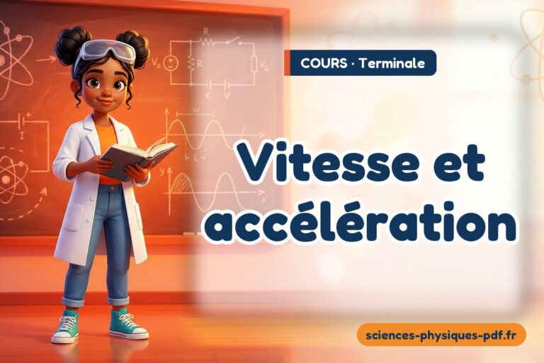 Vitesse et accélération : cours de sciences physiques en terminale – PDF gratuit à télécharger et imprimer