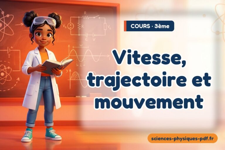 Vitesse, trajectoire et mouvement : cours de sciences physiques en 3e – PDF gratuit à télécharger et imprimer