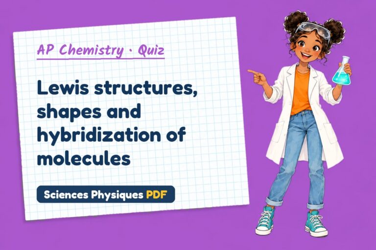 Vsepr theory quiz for AP Chemistry: 10 questions with answers