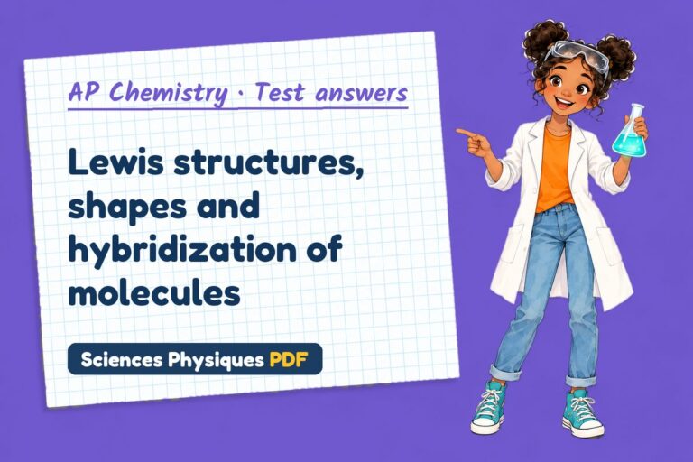 Vsepr theory test answers and mark scheme for AP Chemistry (free PDF download)