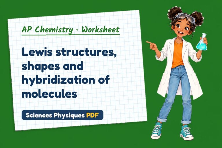 Vsepr theory worksheet with answers for AP Chemistry (free PDF download)