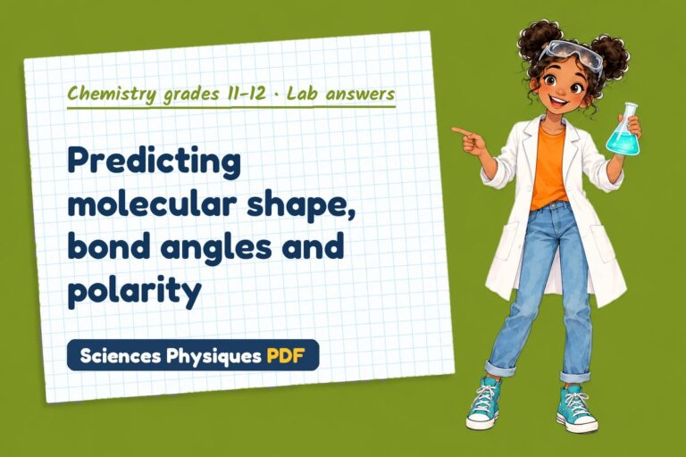 VSEPR theory lab answers for A Level chemistry (free PDF download)