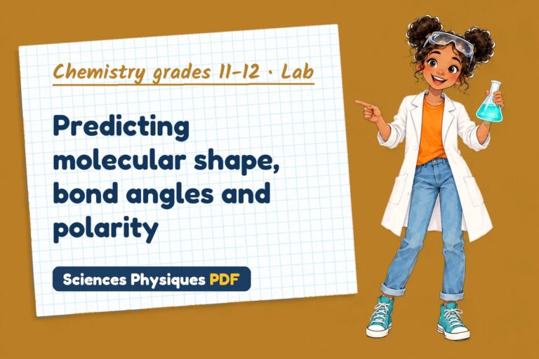 VSEPR theory lab for A Level chemistry: practical with sample results (free PDF download)