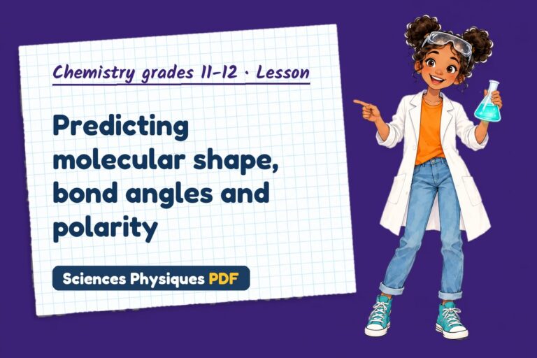 VSEPR theory notes and lesson for A Level chemistry (free PDF download)