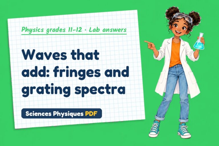 Wave interference lab answers for A Level physics (free PDF download)