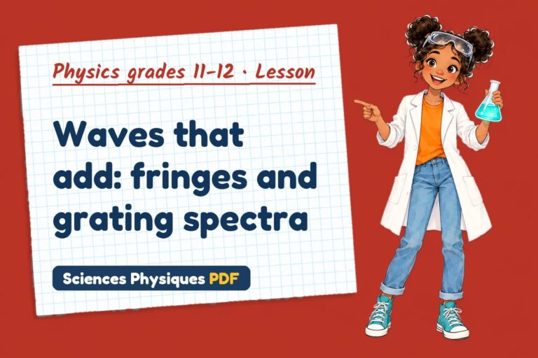 Wave interference notes and lesson for A Level physics (free PDF download)